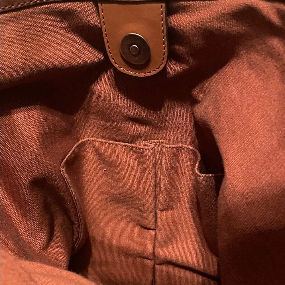 FRYE AND CO. Brown Leather Hobo with Studded Accent Strap - Picture 4 of 7